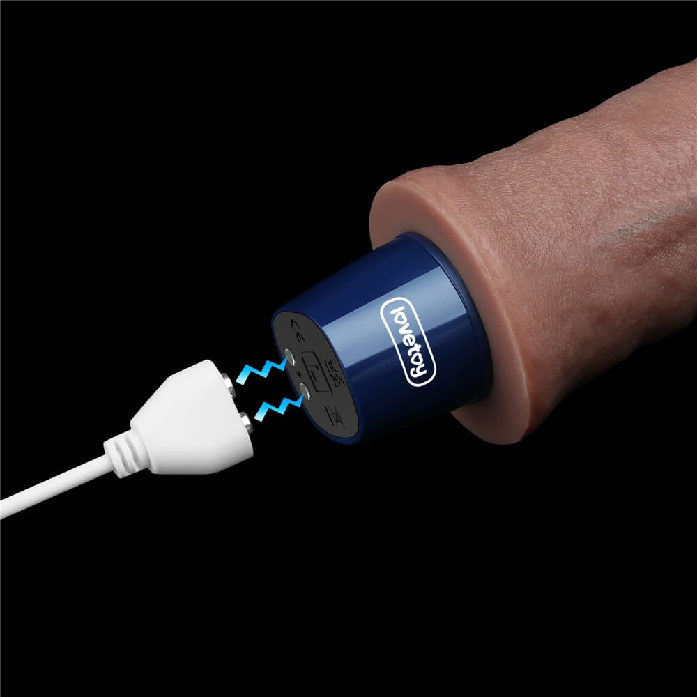 REAL SOFTEE Dildo vibrante ricaricabile in silicone da 9,5"