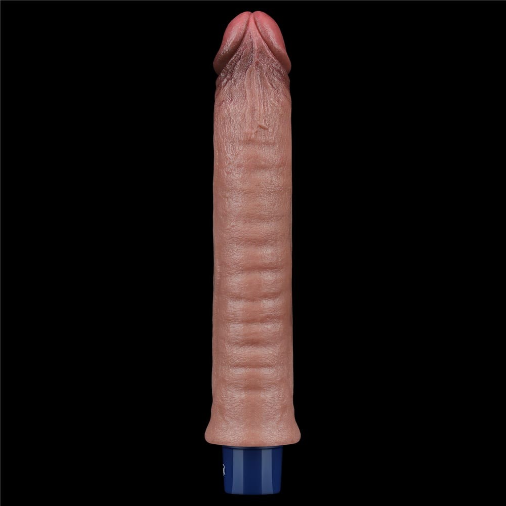 REAL SOFTEE Dildo vibrante ricaricabile in silicone da 9,5"