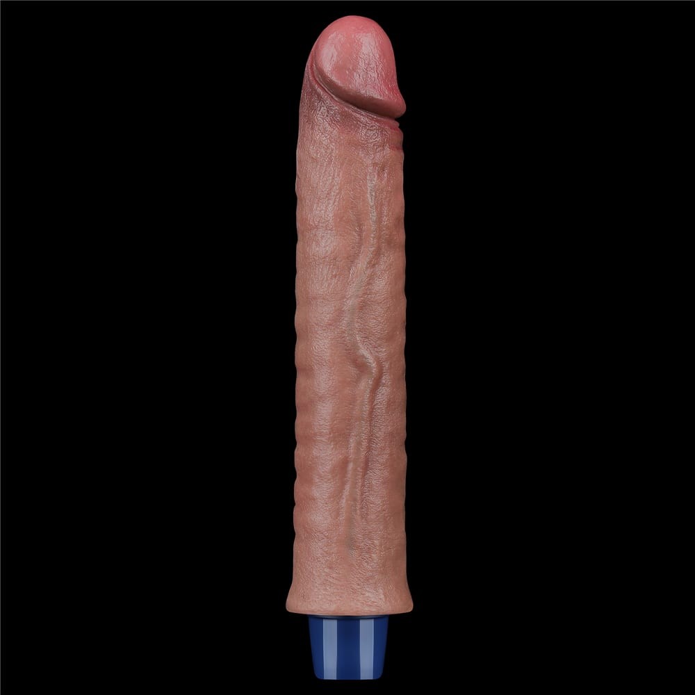 REAL SOFTEE Dildo vibrante ricaricabile in silicone da 9,5"
