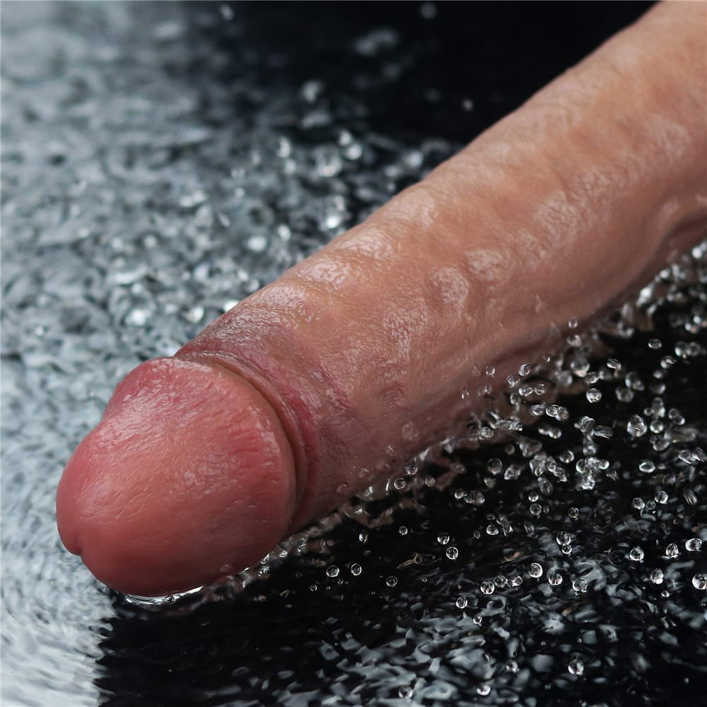 REAL SOFTEE Dildo vibrante ricaricabile in silicone da 9,5"