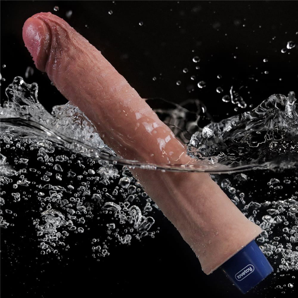 REAL SOFTEE Dildo vibrante ricaricabile in silicone da 9,5"