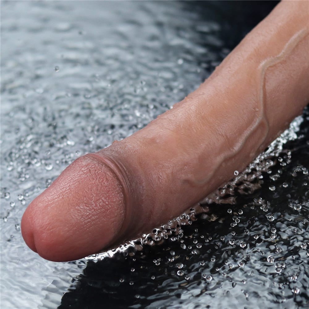 Dildo vibrante ricaricabile in silicone REAL SOFTEE da 28 cm