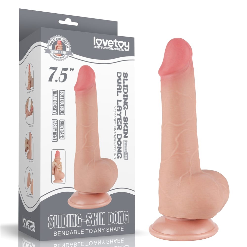 7.5'' Dual Layer Stroking Sleeve Dildo, Flesh II_B15O50_3