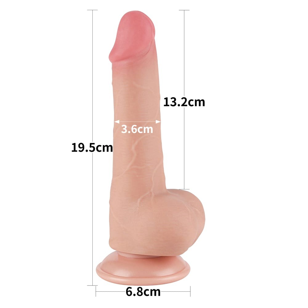 7.5'' Dual Layer Stroking Sleeve Dildo, Flesh II_B15O50_3