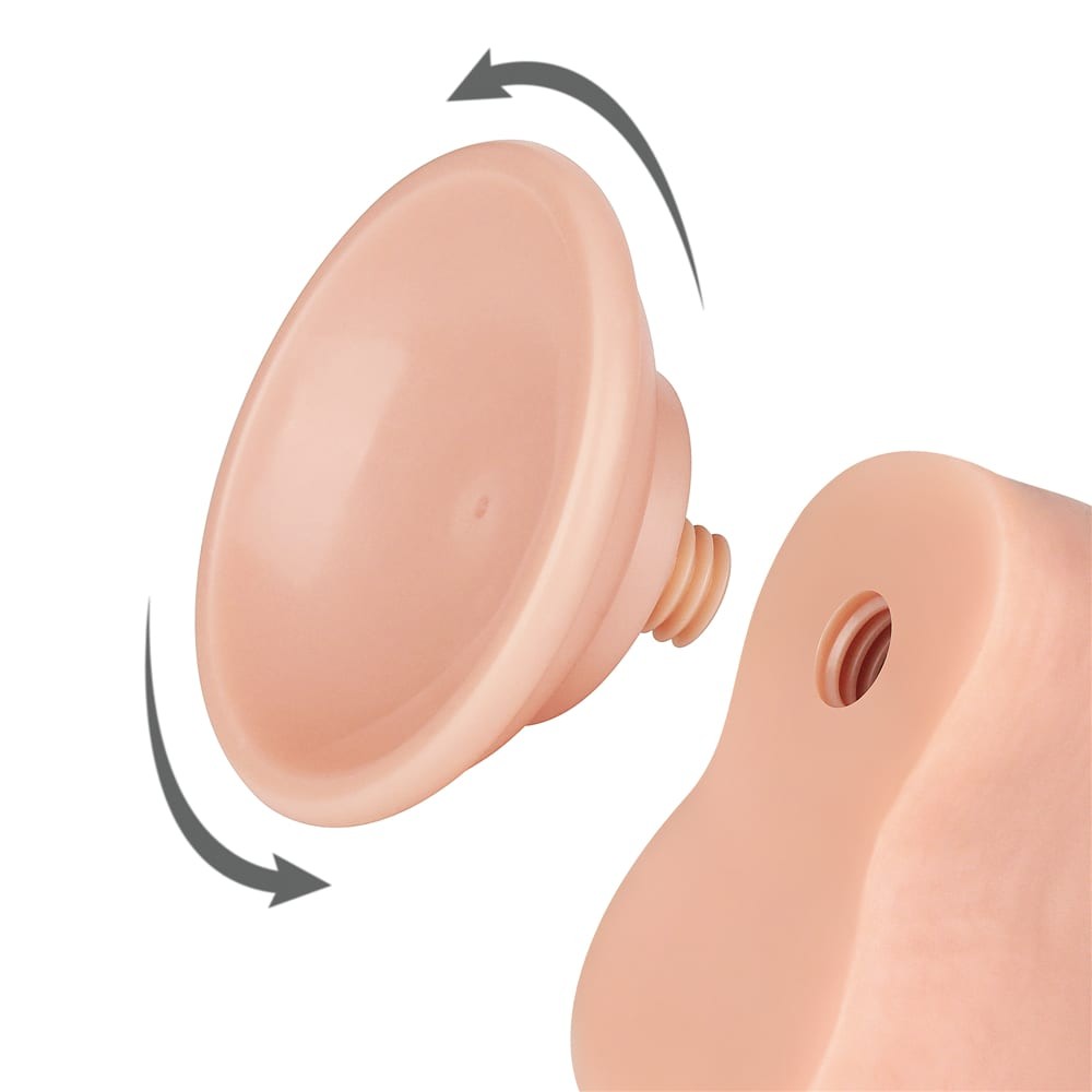 8'' Flesh-coloured dual-layer sliding dildo I_B15O50_3