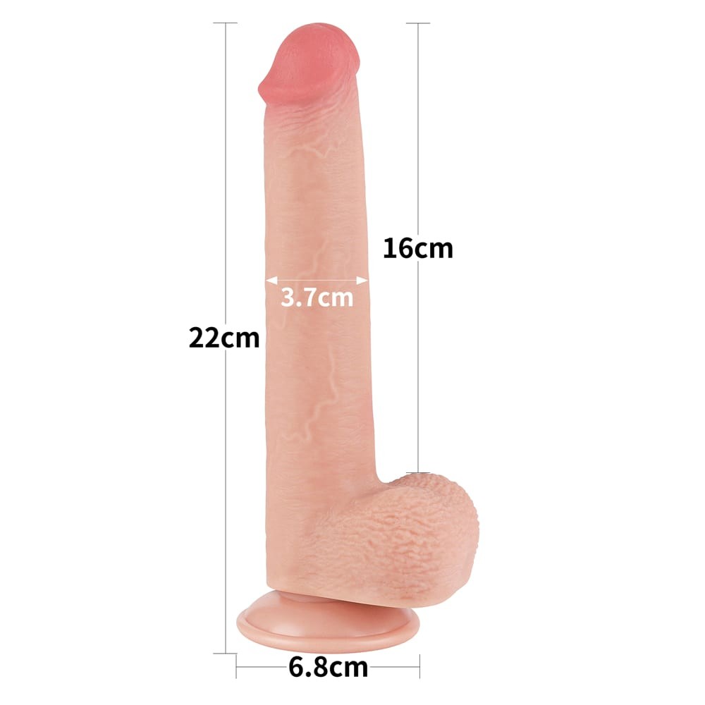 Dildo a doppio strato con pelle scorrevole da 23 cm Flesh_B15O50_3