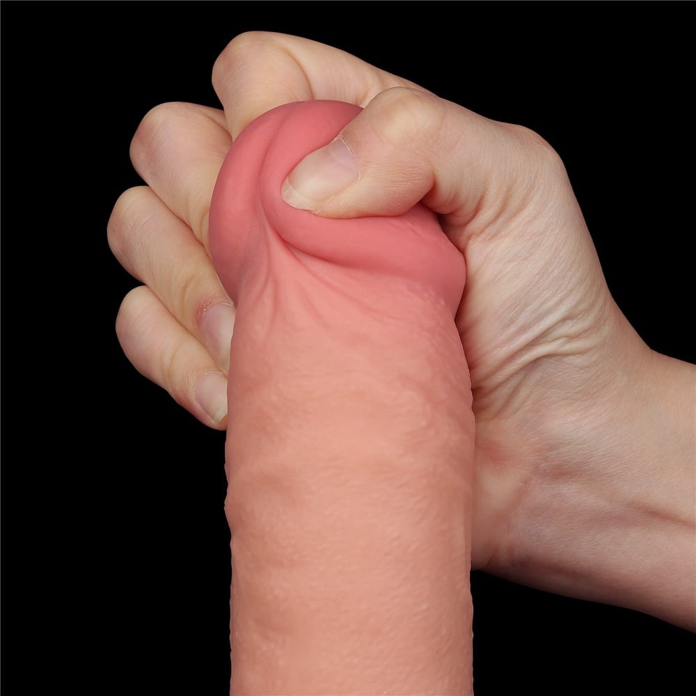 Dildo a doppio strato da 9,5'' con pelle scorrevole, color carne_B15O50_3