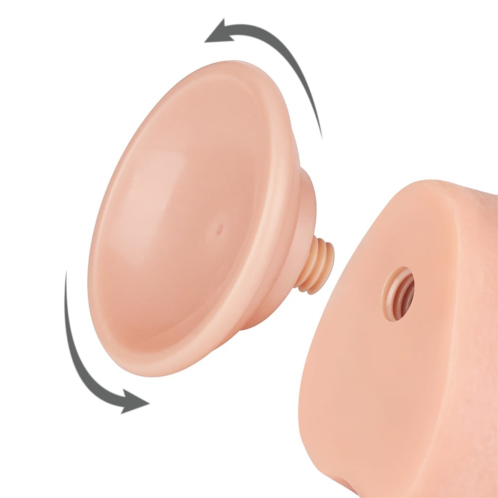 Dildo a doppio strato da 9,5'' con pelle scorrevole, color carne_B15O50_3