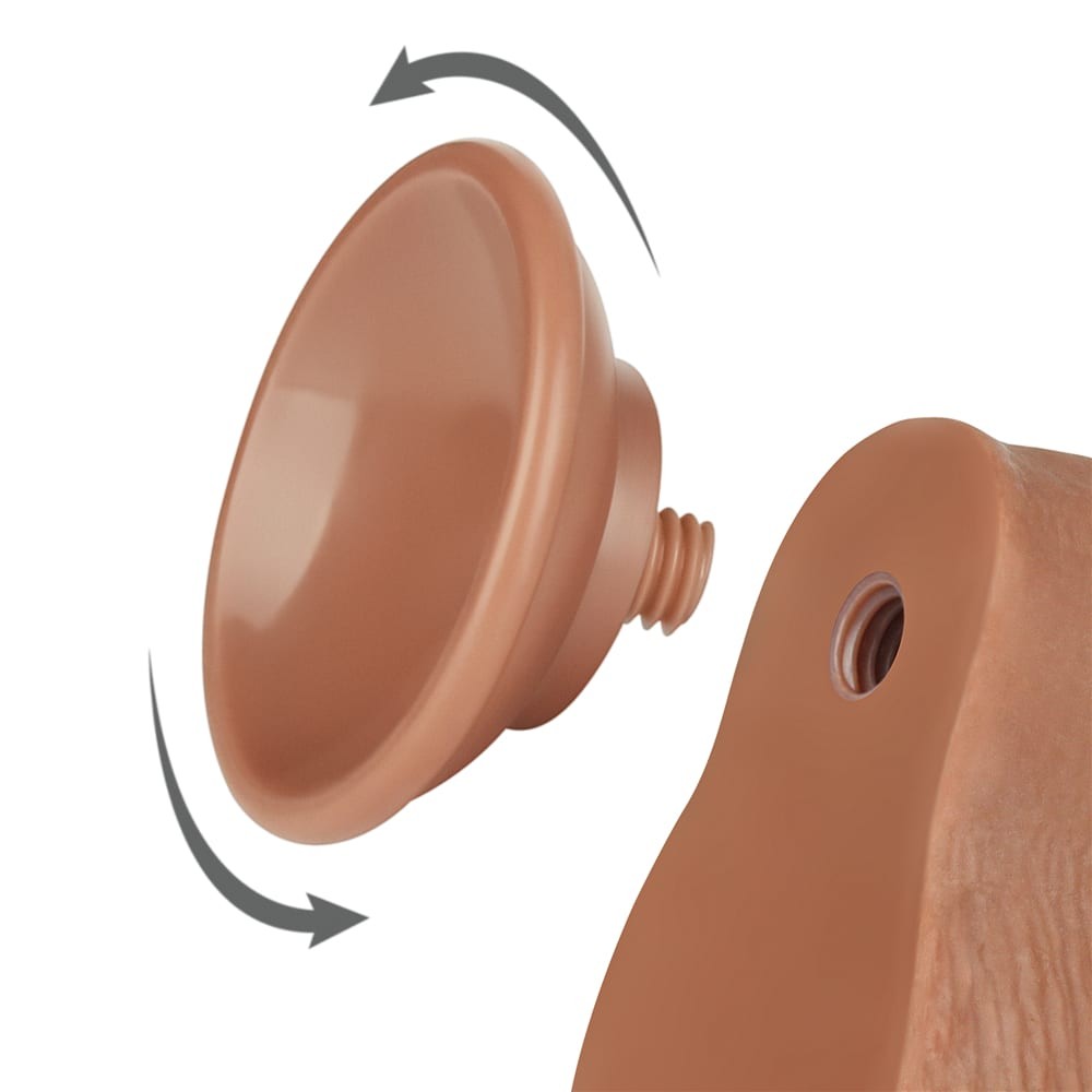7.5" Double Layer Sliding Dong, Brown III_B15O50_3