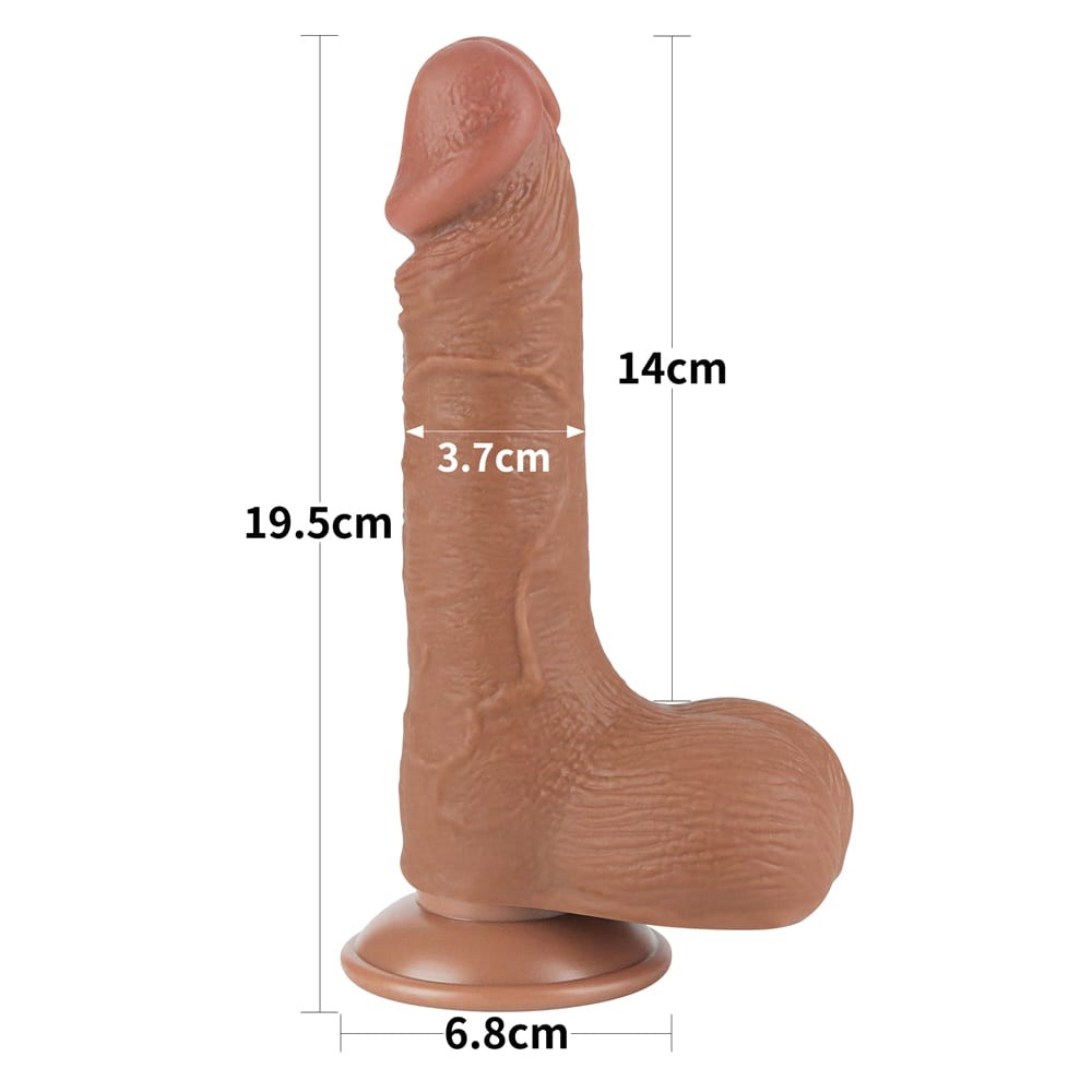7.5" Double Layer Sliding Dong, Brown III_B15O50_3