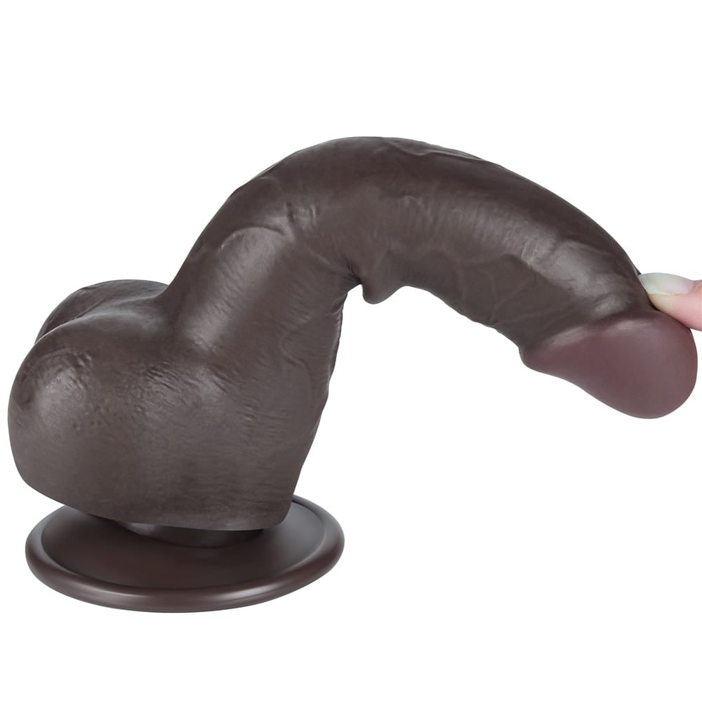 Dildo scorrevole a doppio strato da 7,5", nero II_B15O50_3