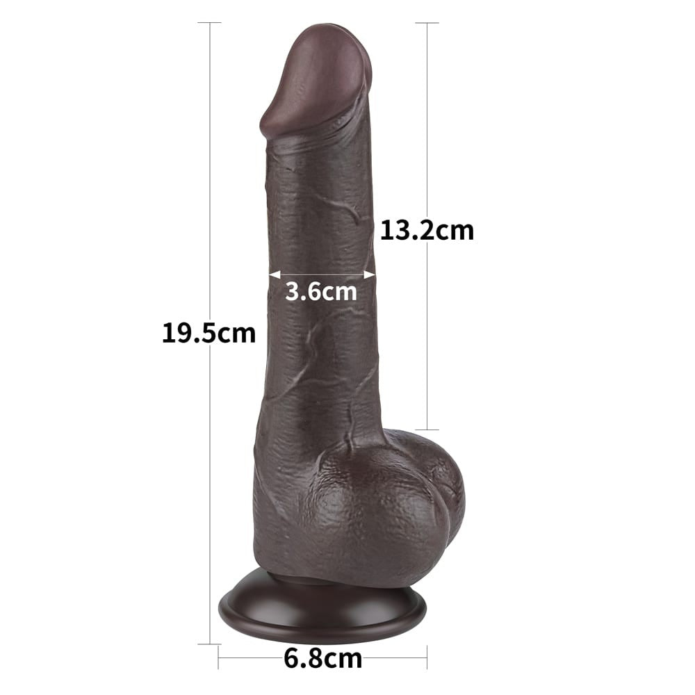 Dildo scorrevole a doppio strato da 7,5", nero II_B15O50_3