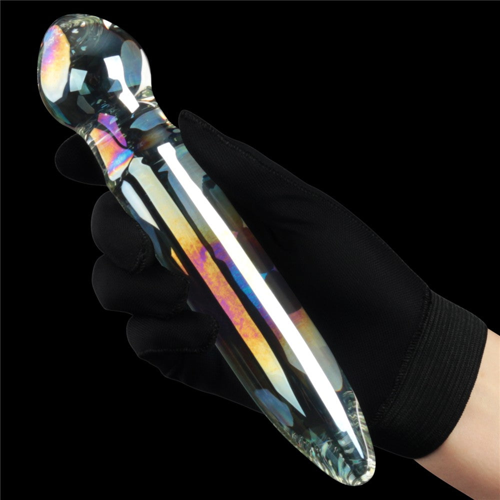 Dildo di vetro Twilight Gleam - Vetro a prisma