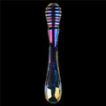 Dildo in vetro Twilight Gleam - Doppia penetrazione