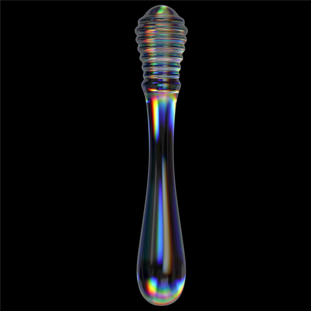 Dildo in vetro Twilight Gleam - Doppia penetrazione