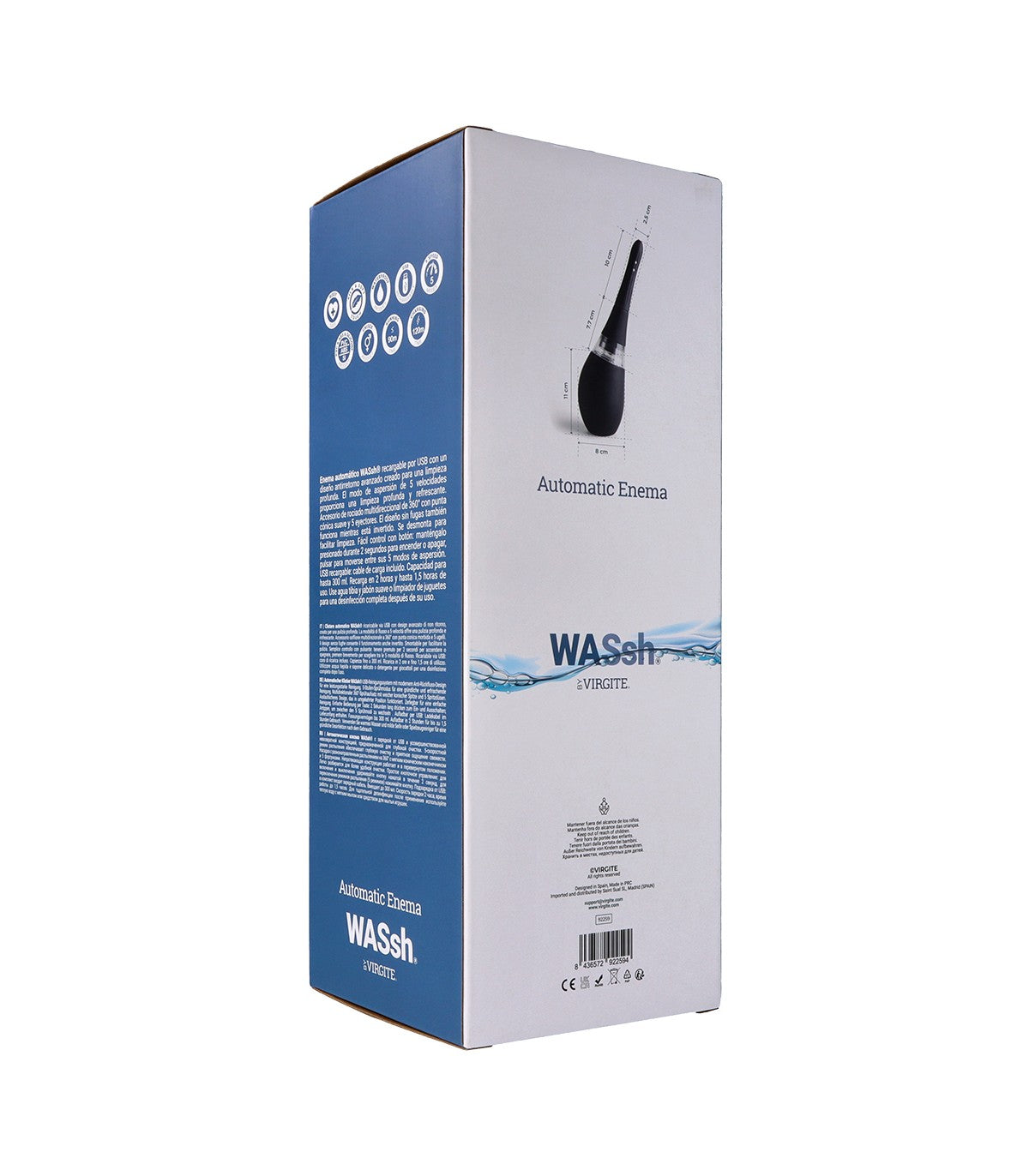 PERETTA PER CLISTERE NERO USB 300 ML