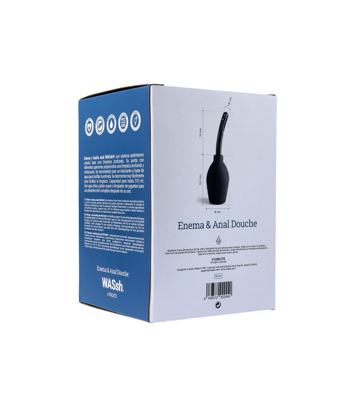 BLACK ANAL ENEMA FOR CLEANSING 310 ML