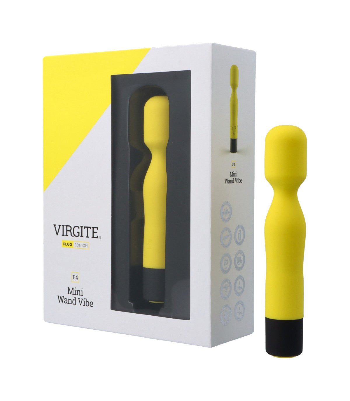 RECHARGEABLE FLUORESCENT SILICONE VIBRATOR F4