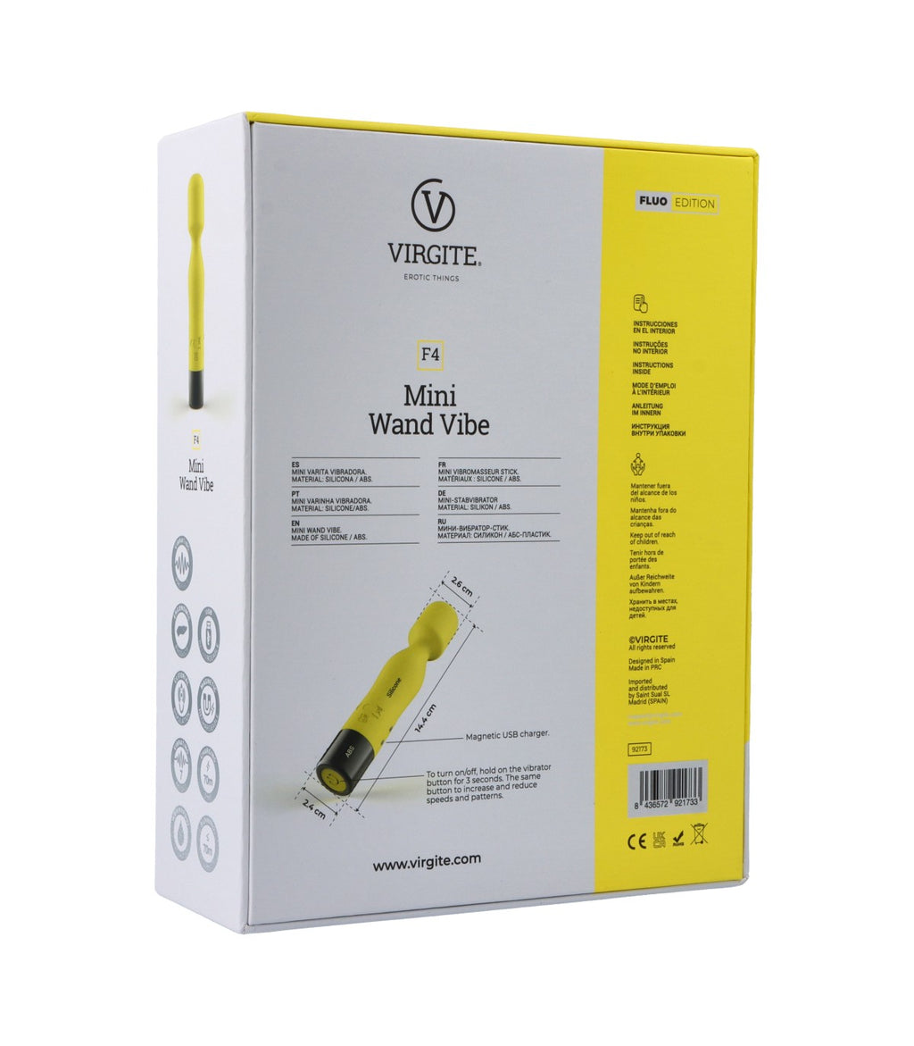 RECHARGEABLE FLUORESCENT SILICONE VIBRATOR F4
