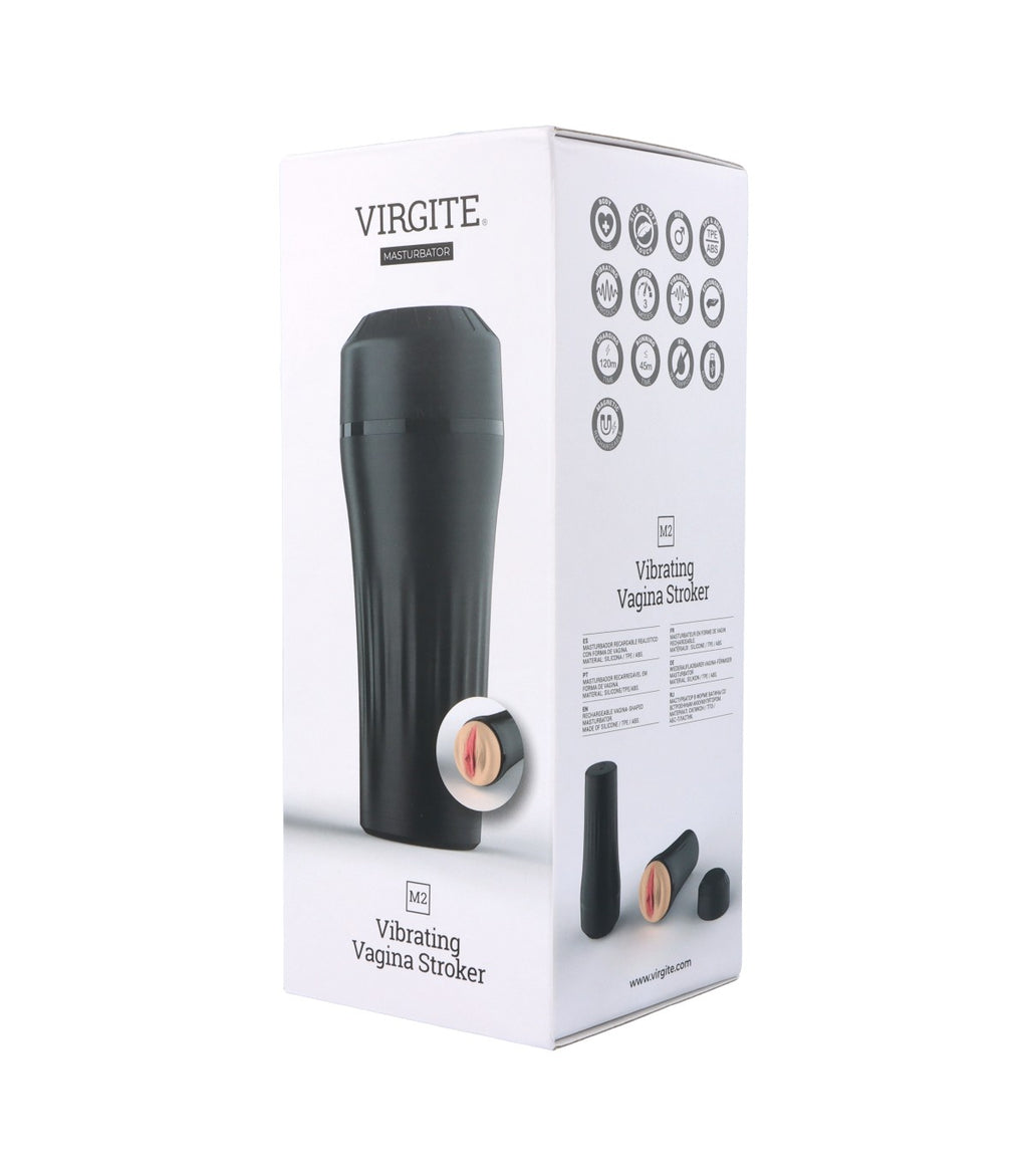 M2 Masturbatore vibrante USB a forma di vagina (color carne)