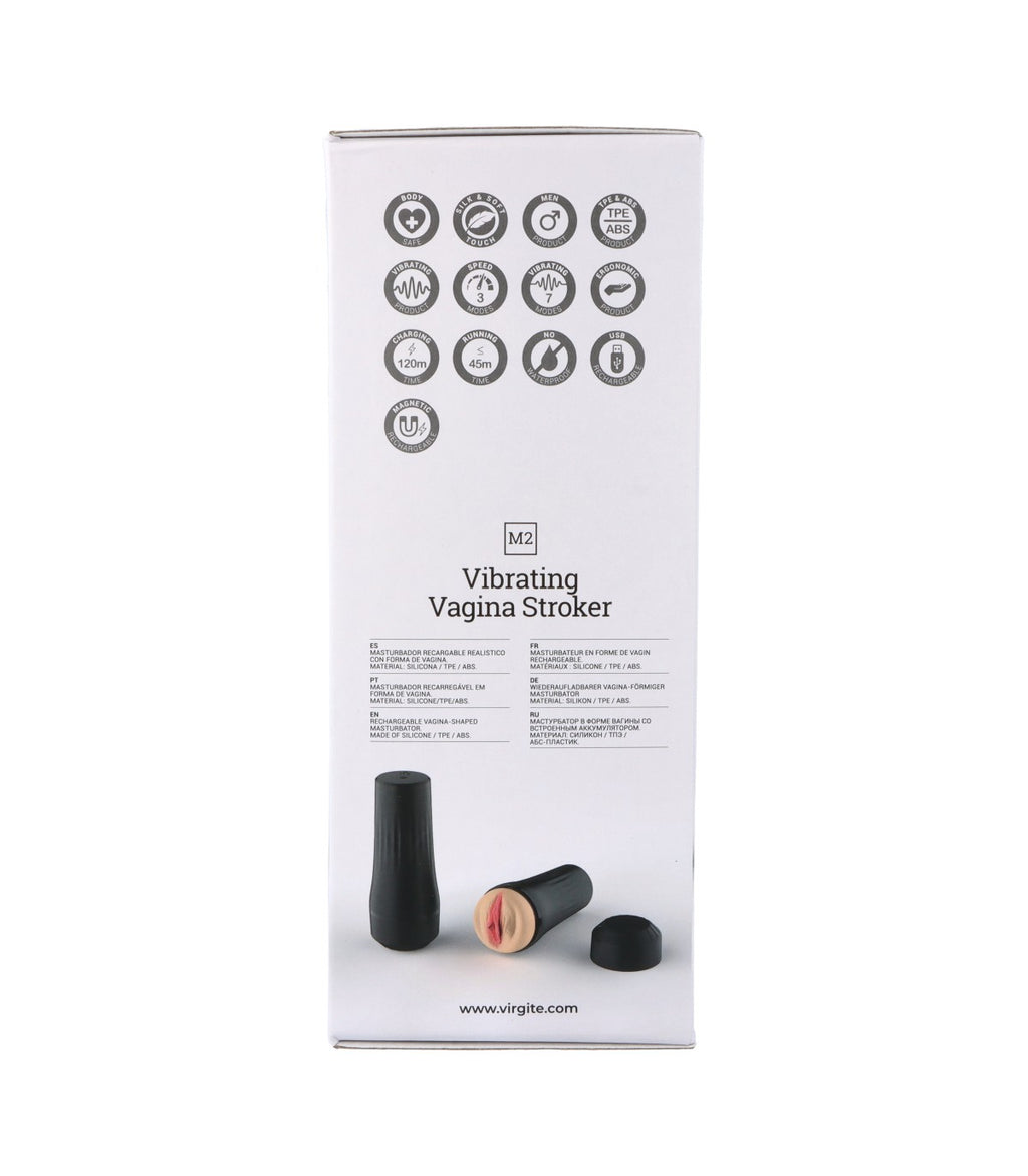M2 Masturbatore vibrante USB a forma di vagina (color carne)