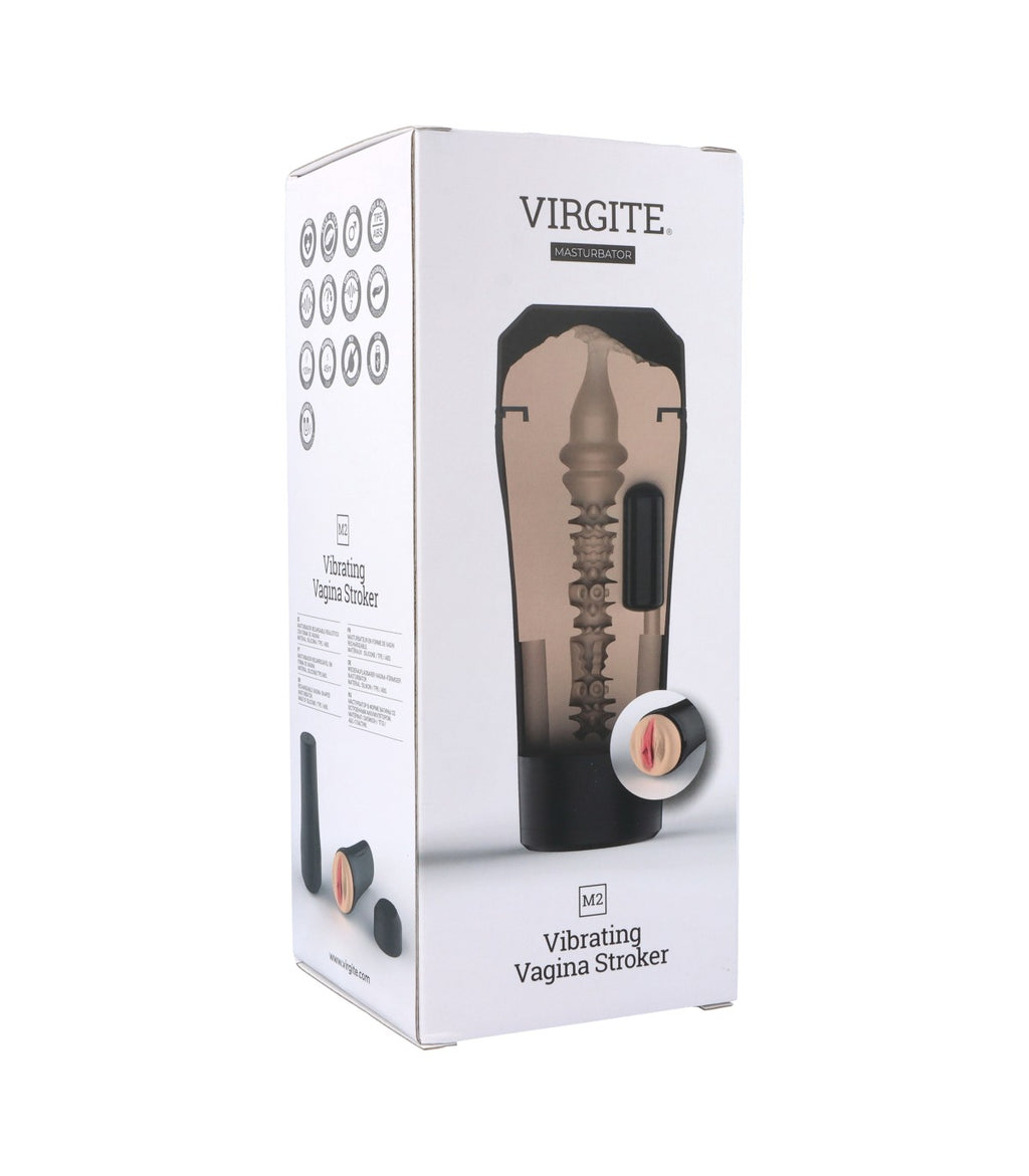 M2 Masturbatore vibrante USB a forma di vagina (color carne)