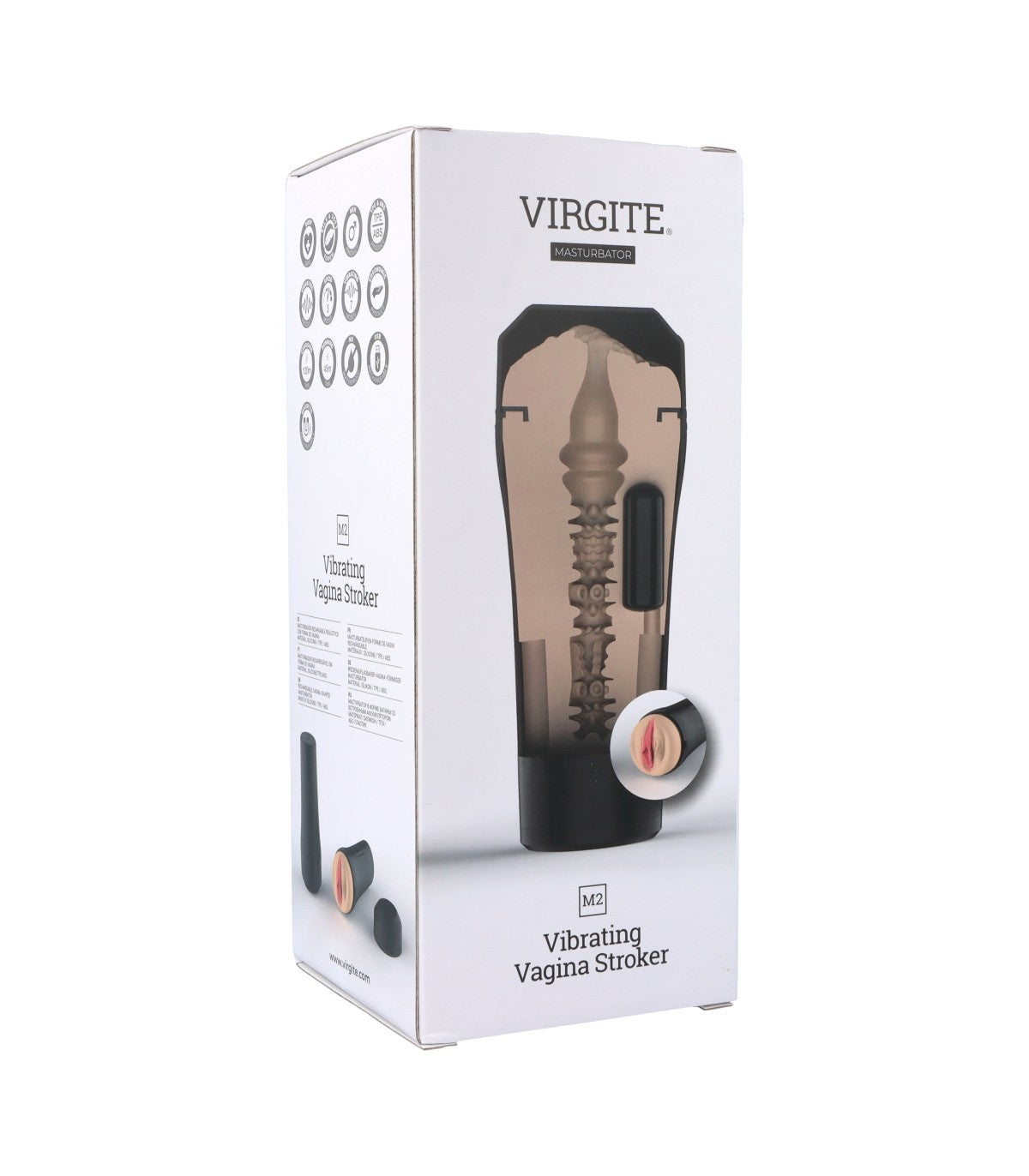 M2 Masturbatore vibrante USB a forma di vagina (color carne)