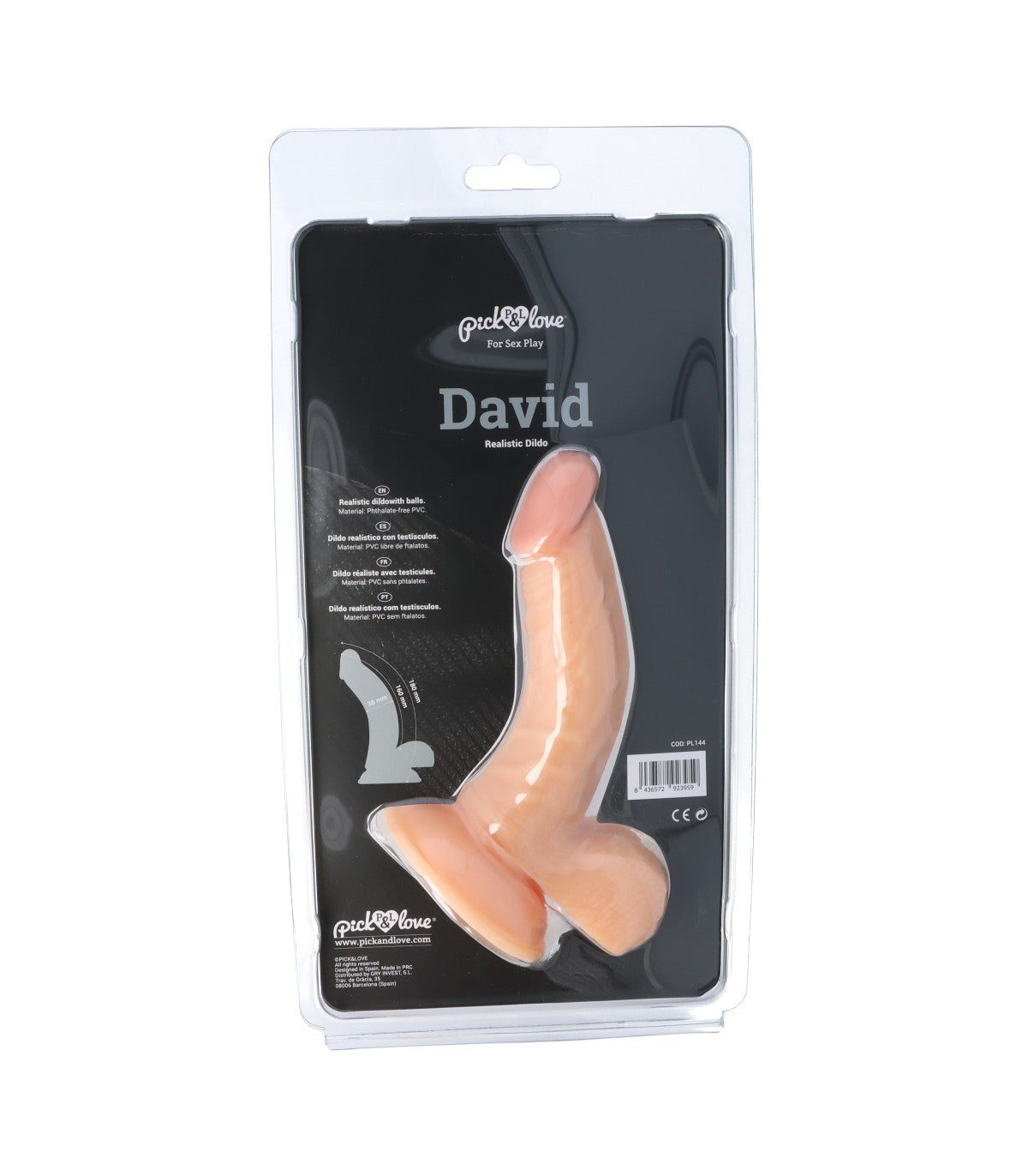 DILDO REALISTICO DAVID 18 CM