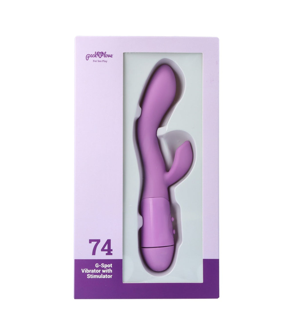 N. 74 VIBRATORE PUNTO G CON STIMOLATORE VIOLA