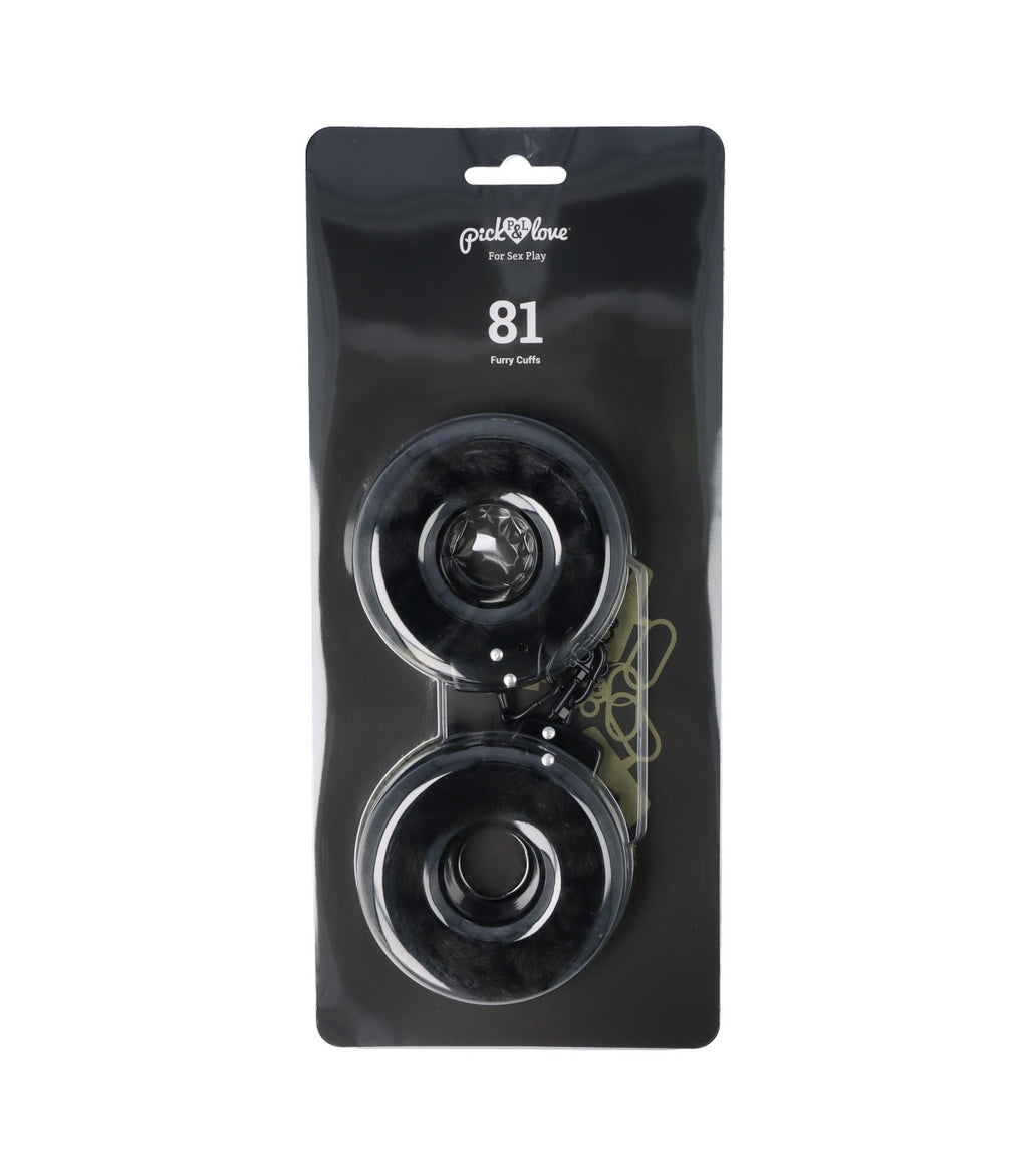 N. 81 MANETTE DI PELLICCIA NERE