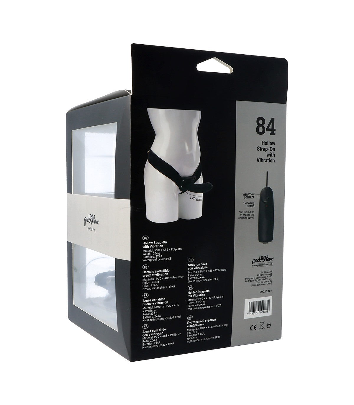 N. 84 IMBAVATURA NERA HOLLOW 17 CM CON VIBRAZIONE