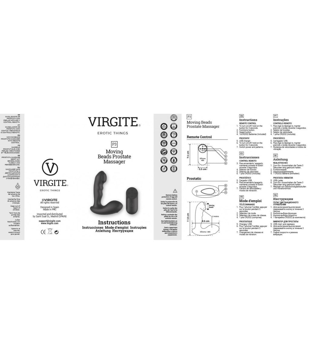 PROSTATE VIBRATOR P3 WITH REMOTE CONTROL