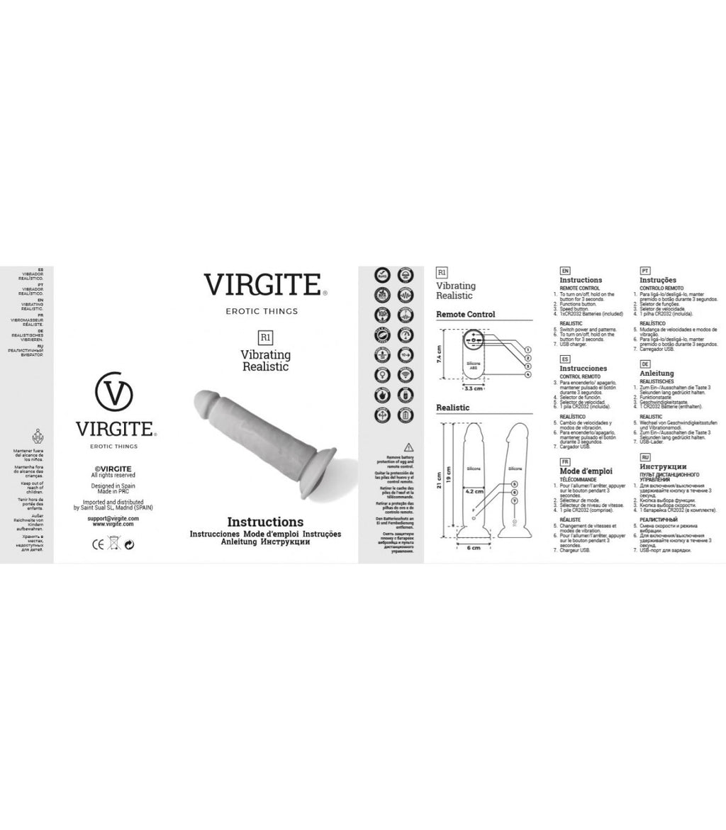 VIBRATORE REALISTICO R1 19CM CON TELECOMANDO