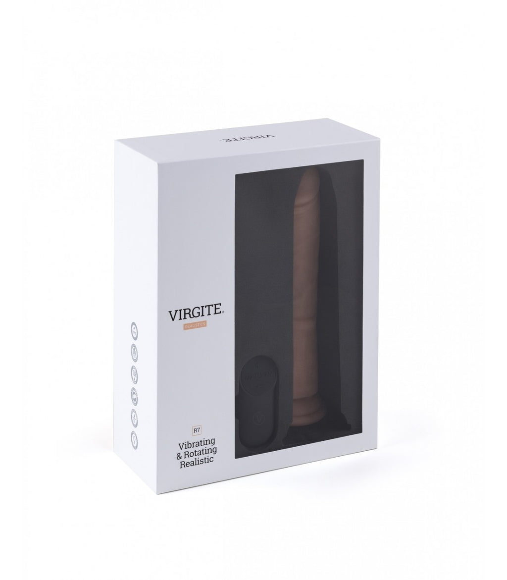 VIBRATORE E ROTATORE REALISTICO R7" 19CM CON TELECOMANDO