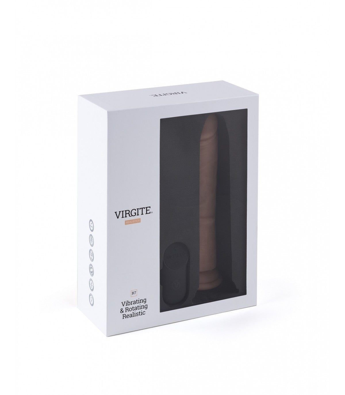 VIBRATORE E ROTATORE REALISTICO R7" 19CM CON TELECOMANDO