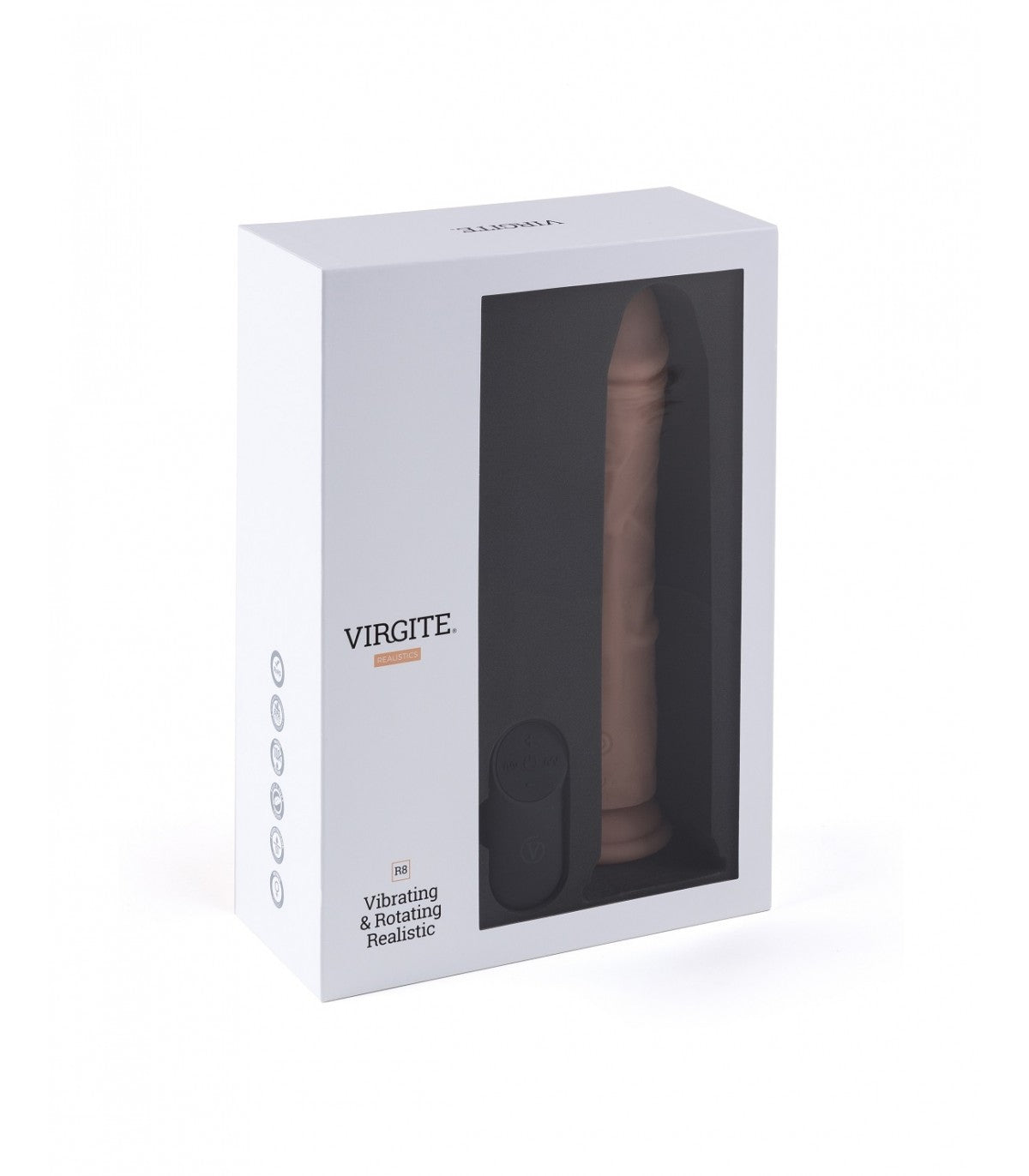 VIBRATORE E ROTATORE REALISTICO R8" 21CM CON TELECOMANDO