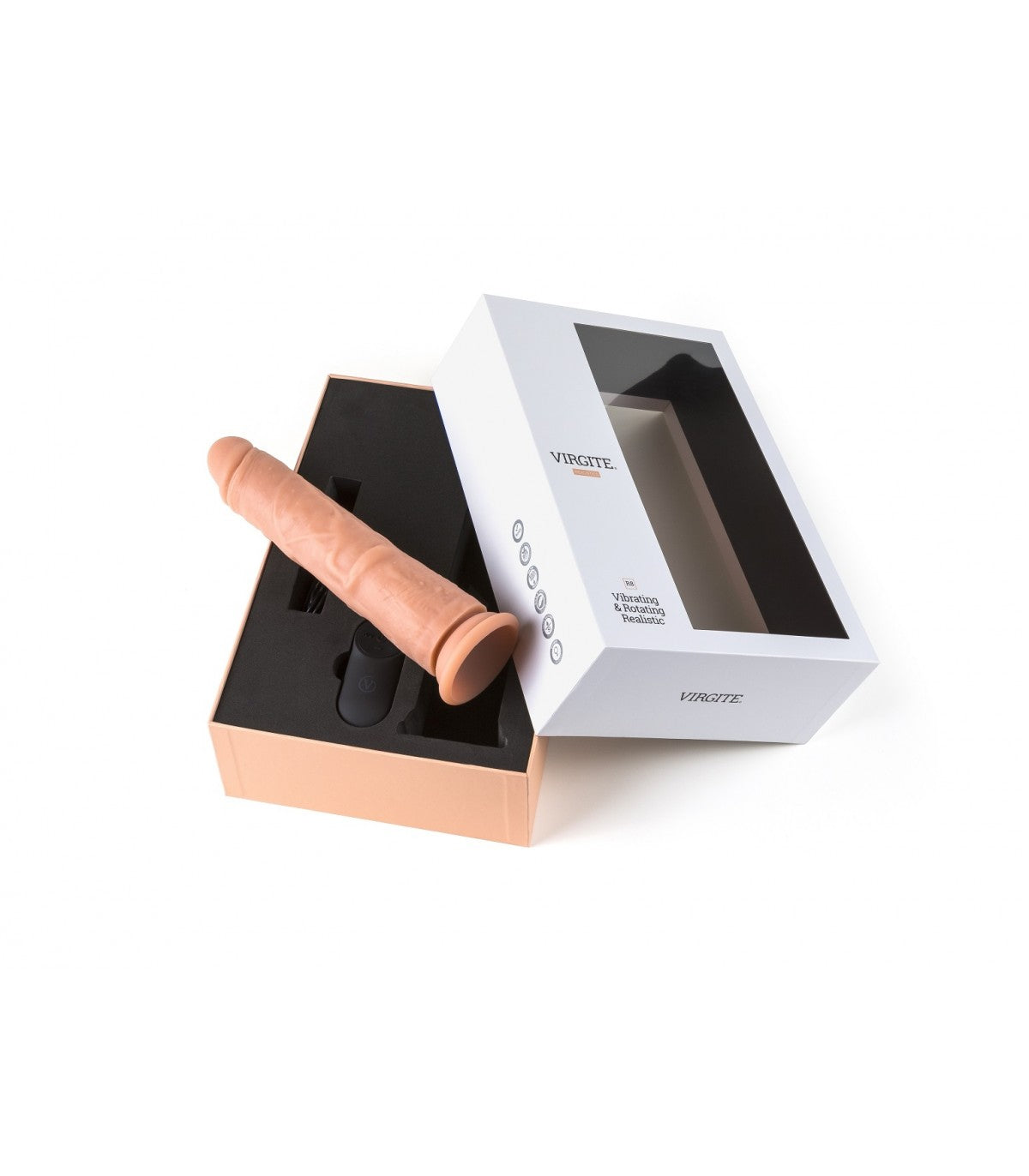 VIBRATORE E ROTATORE REALISTICO R8" 21CM CON TELECOMANDO