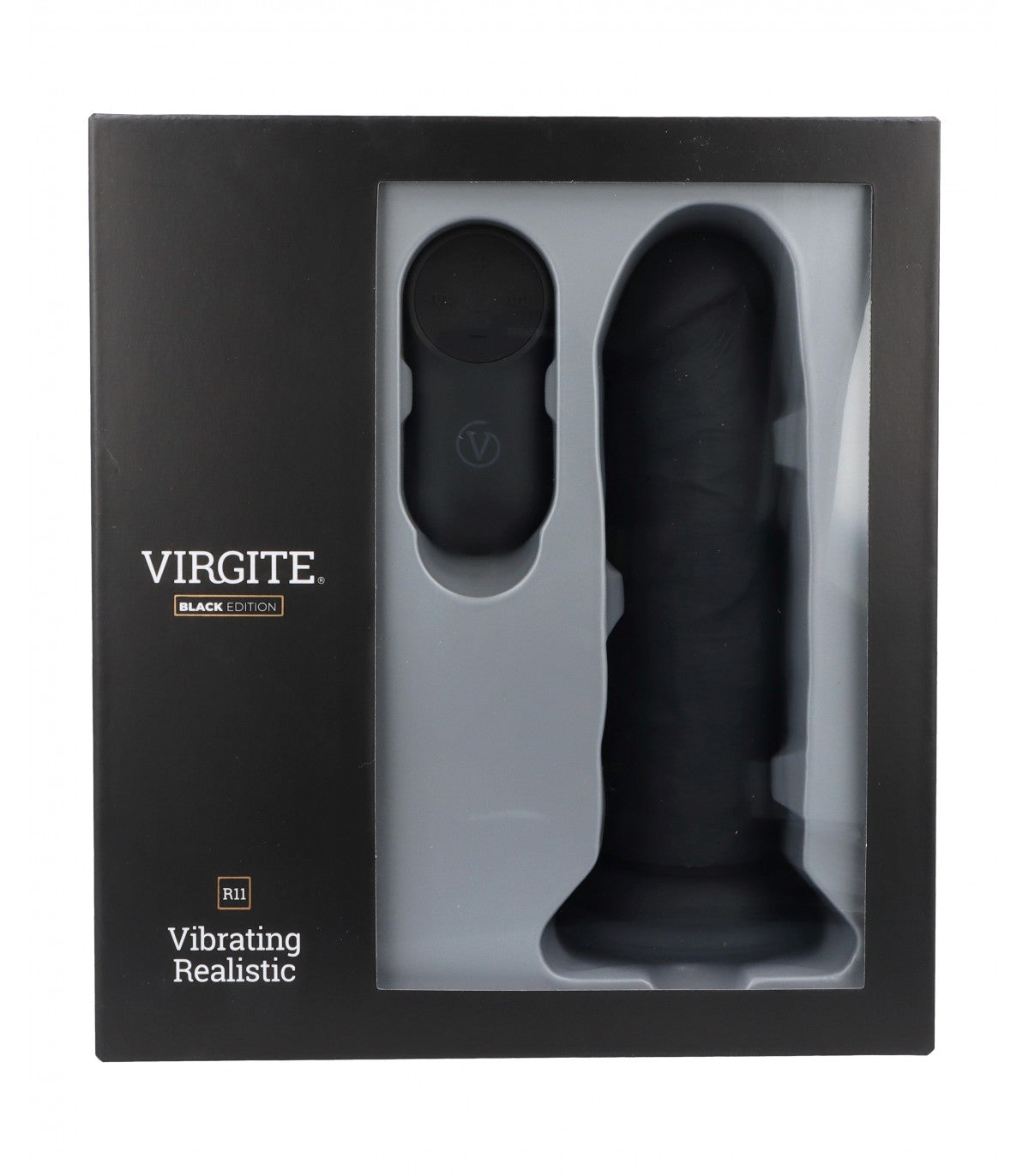 REALISTIC VIBRATOR R11 BLACK 14.4 CM WITH REMOTE CONTROL