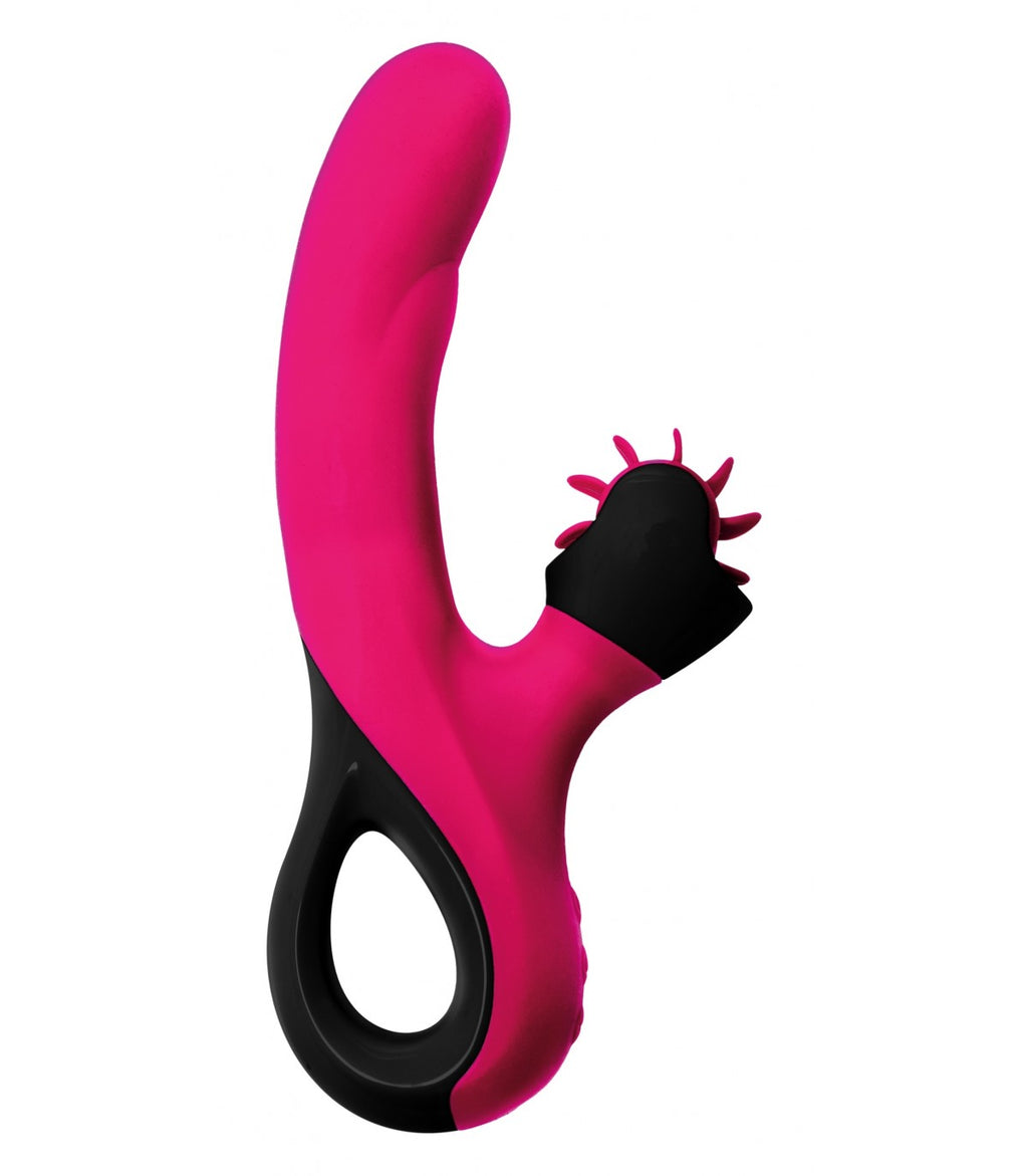 DYSON FUCHSIA VIBRATOR WITH CLITORAL STIMULATOR