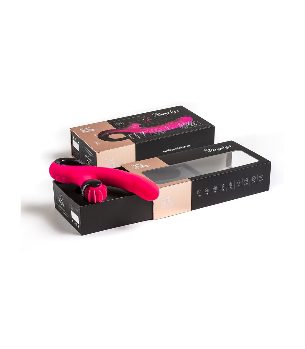 DYSIS BLACK VIBRATOR WITH CLITORAL STIMULATOR