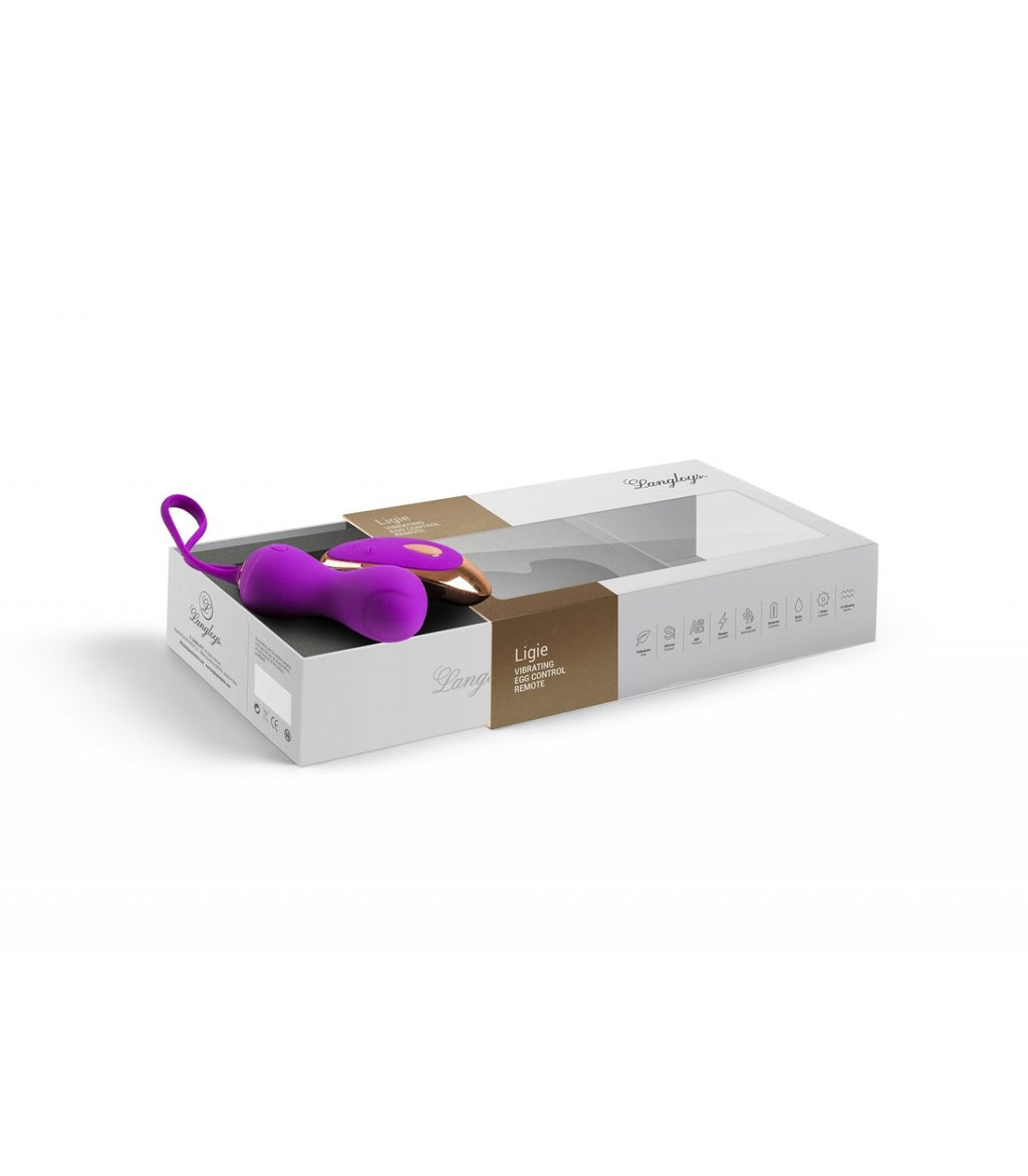 OVETTO VIBRANTE CON TELECOMANDO LIGIE VIOLA