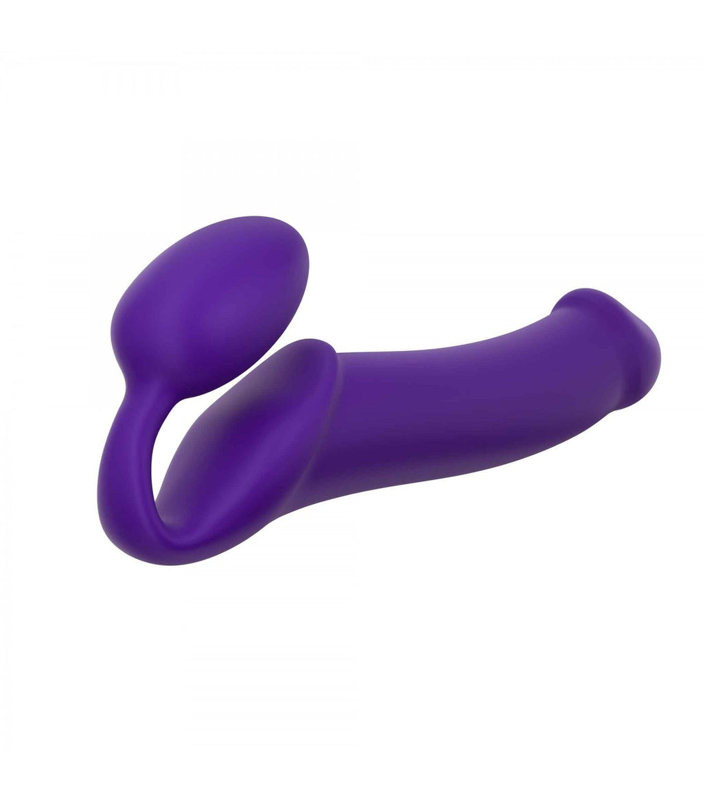 PURPLE SOFT SILICONE FLEXIBLE STRAP-ON DILDO HARNESS XL