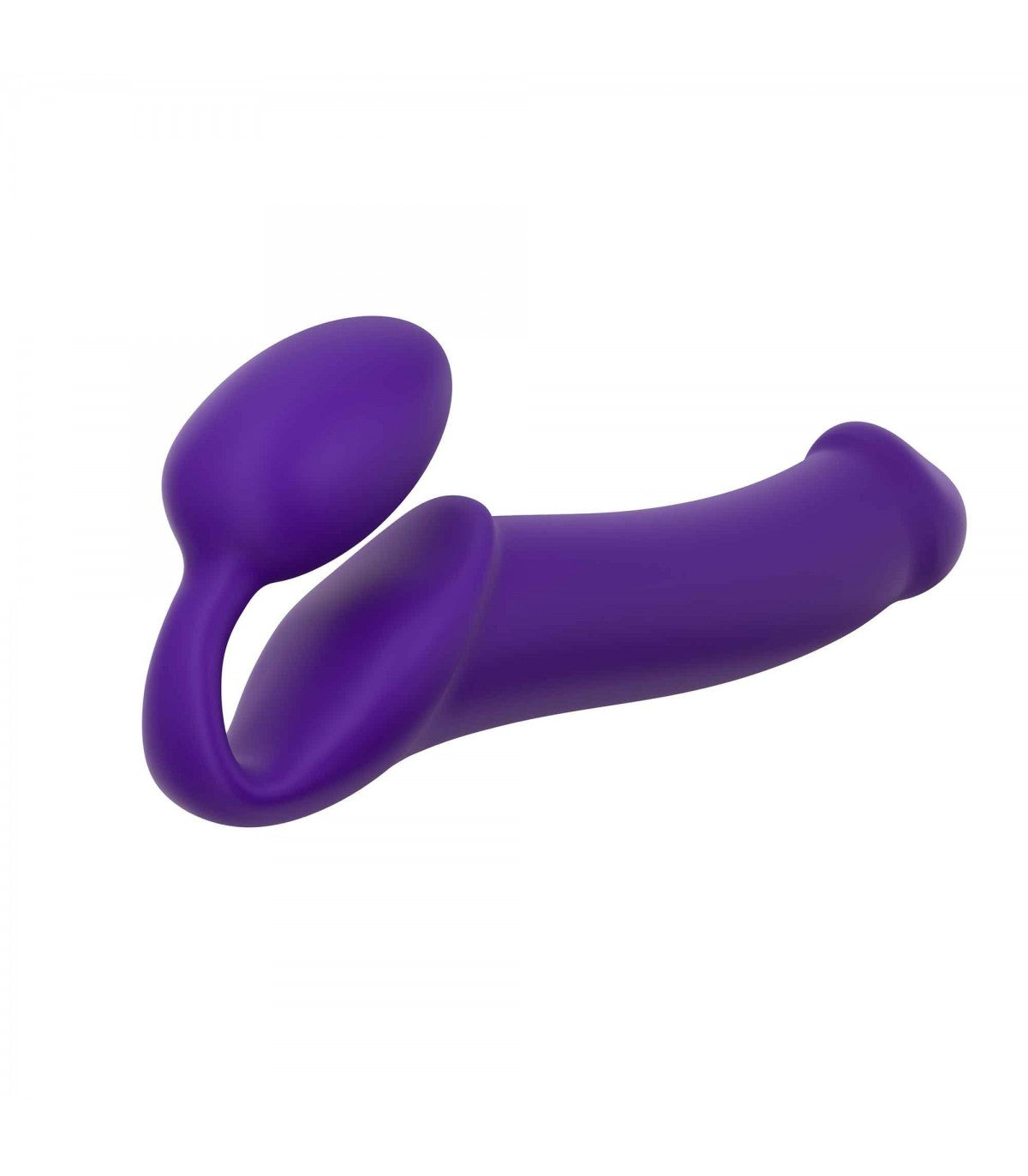 PURPLE SOFT SILICONE FLEXIBLE STRAP-ON DILDO HARNESS XL