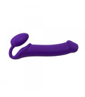 PURPLE SOFT SILICONE FLEXIBLE STRAP-ON DILDO HARNESS XL