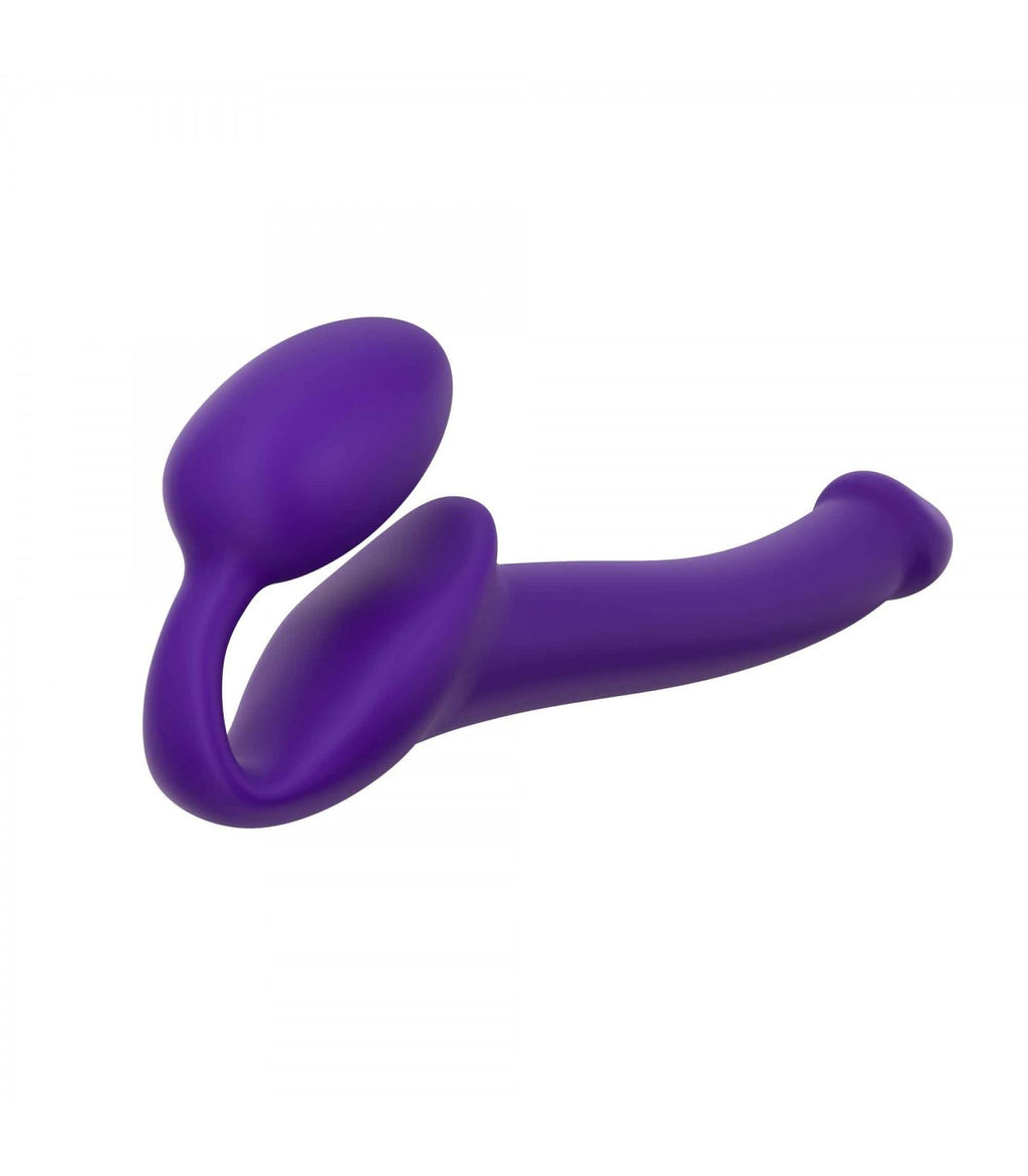 HALTER SOFT SILICONE PURPLE FLEXIBLE STRAP-ON DILDO S