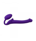 HALTER SOFT SILICONE PURPLE FLEXIBLE STRAP-ON DILDO S