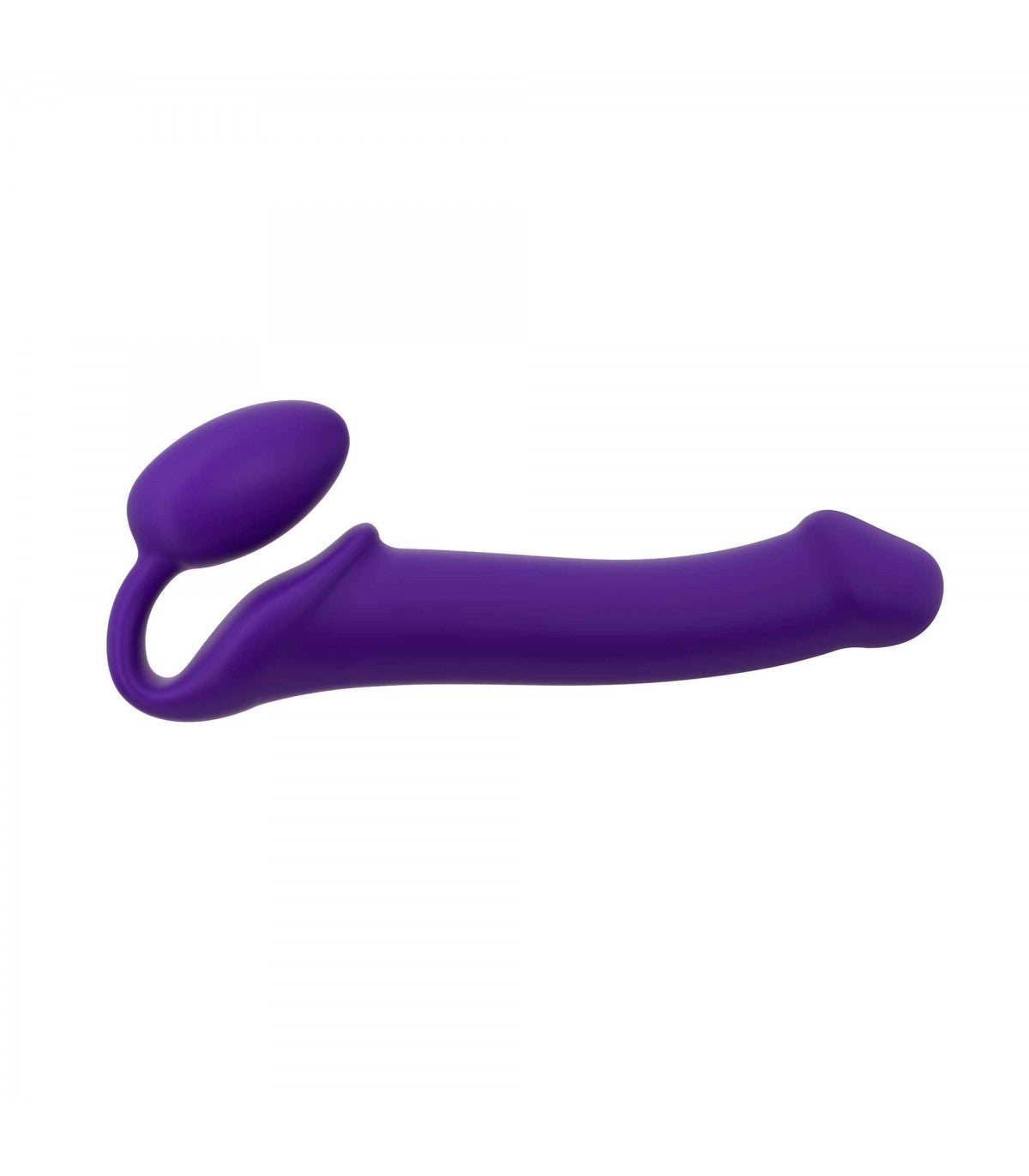 Imbracatura dildo strap-on flessibile morbido silicone viola L