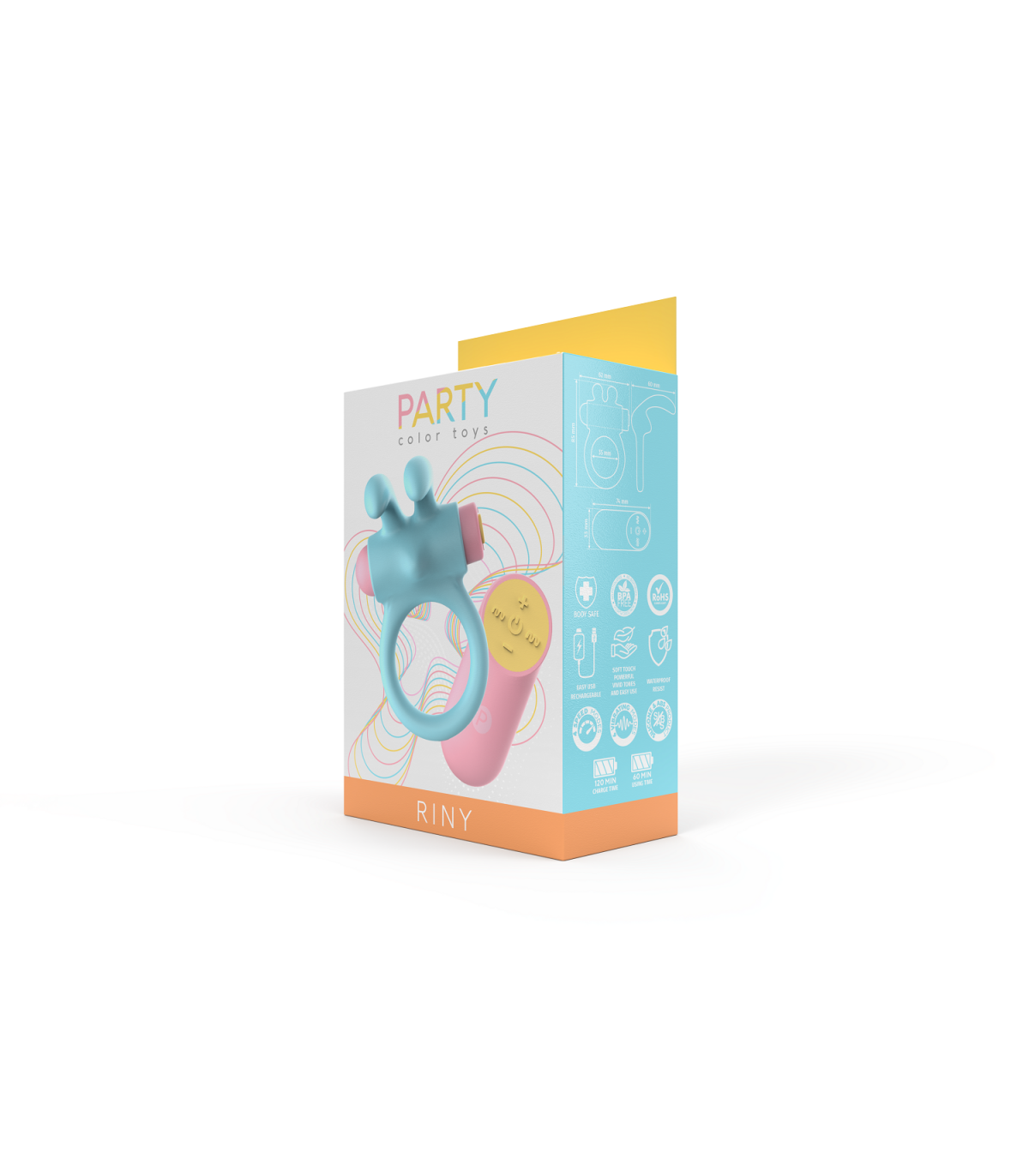 RINY VIBRATING RING WITH BLUE SILICONE USB CONTROLLER