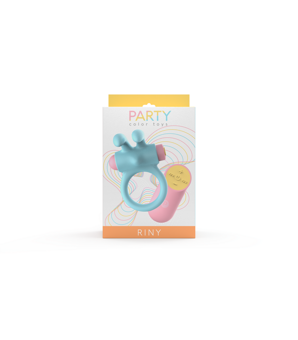 RINY VIBRATING RING WITH BLUE SILICONE USB CONTROLLER