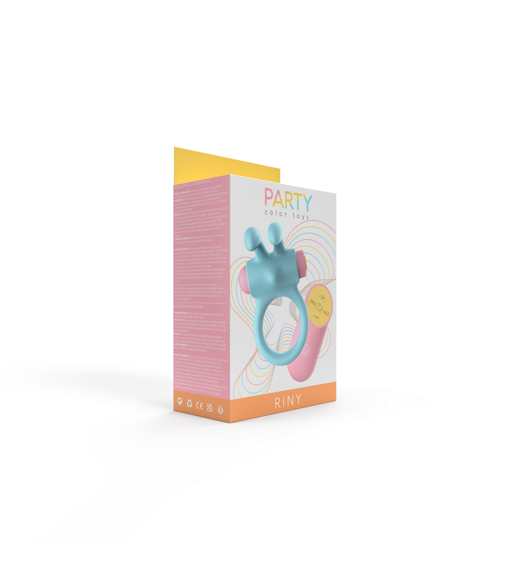 RINY VIBRATING RING WITH BLUE SILICONE USB CONTROLLER